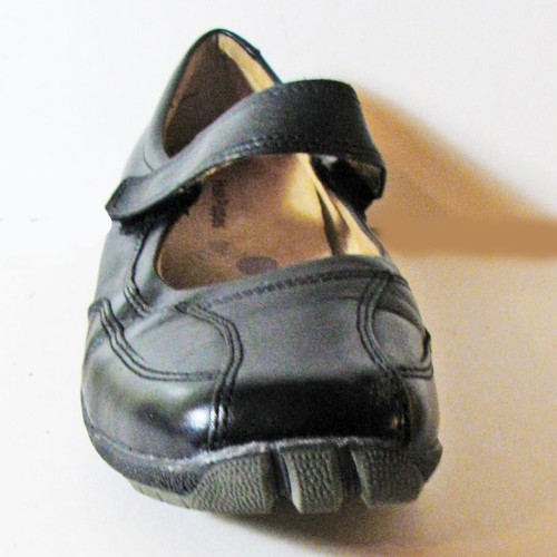 Nuevo Hush Puppies 9.5M Cuero Negro Mary Janes Correa Adhesiva Agarre Suela Comodidad - Imagen 5 de 11