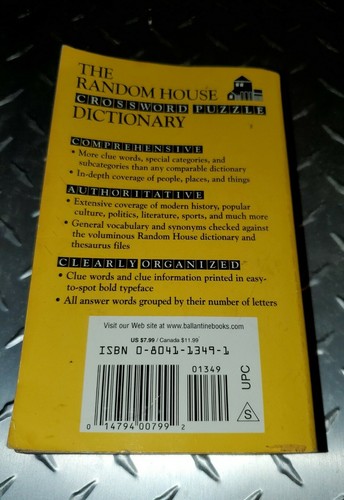 The Random House Crossword Puzzle Dictionary - Picture 2 of 2