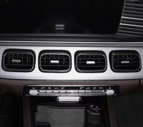 ABS Carbon Car Central A/C Air Outlet Vent Trim For Benz GLE GLS X167 W167 2020+ - Bild 4 von 8
