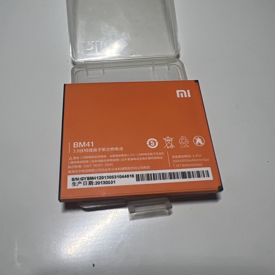 Batería Original BM41 Para Xiaomi Redmi 2 Red Rice 1S Mi 2 2S Prime 2A 2013 Usada Foto 2 de 2
