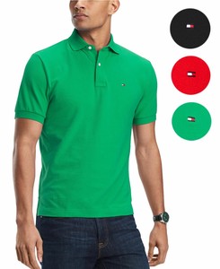 TOMMY HILFIGER MEN'S CUSTOM-FIT POLO COLLAR SHIRT 100% COTTON TEE SHORT SLEEVE | eBay