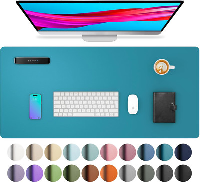 Leather Desk Pad Protector, Mouse Pad, Office Desk Mat, Non-Slip PU Leather Desk