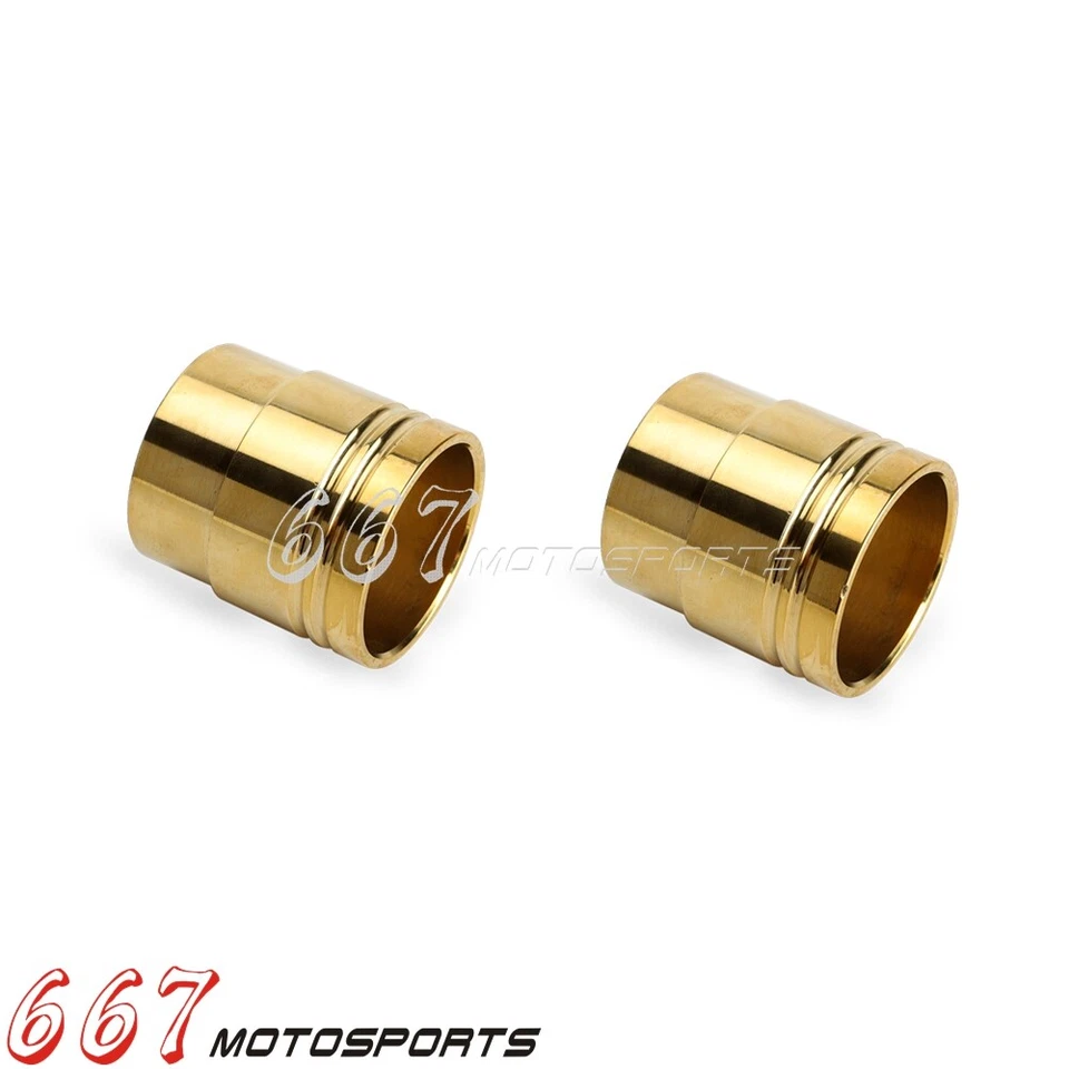 1-7/8" Brass Motorcycle Exhaust Pipe Tips For Harley Honda Yamaha BMW Cafe Racer - Image 2 of 4