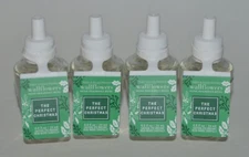 4 BATH & BODY WORKS THE PERFECT CHRISTMAS WALLFLOWER REFILL BULB PLUG FRESHENER