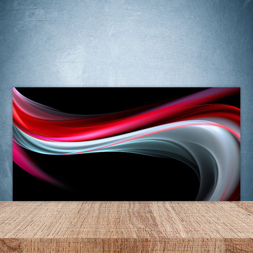 Crédence de cuisine en verre trempé 100x50, panneau d'art abstrait haut de gamme