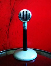 Vintage RARE 1940's American D5T dynamic "bullet" microphone w Astatic stand  2