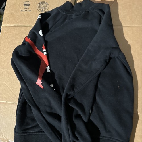 Air Jordan Flight Jumpman 23 Boys Button Long Sleeve Black Fleece Jacket Size M - Picture 5 of 6