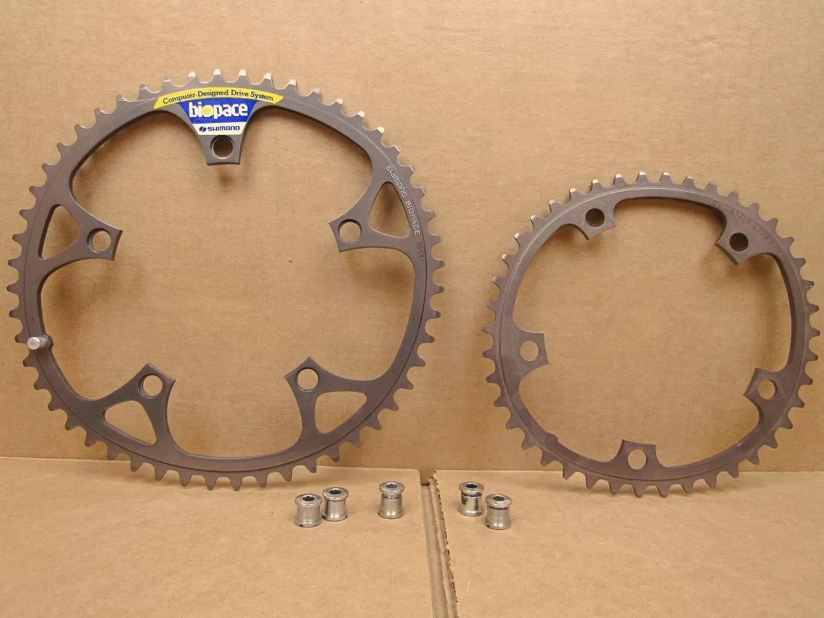 New Old Stock Shimano 600EX Biopace Chainrings 52x42 w 130mm BCD