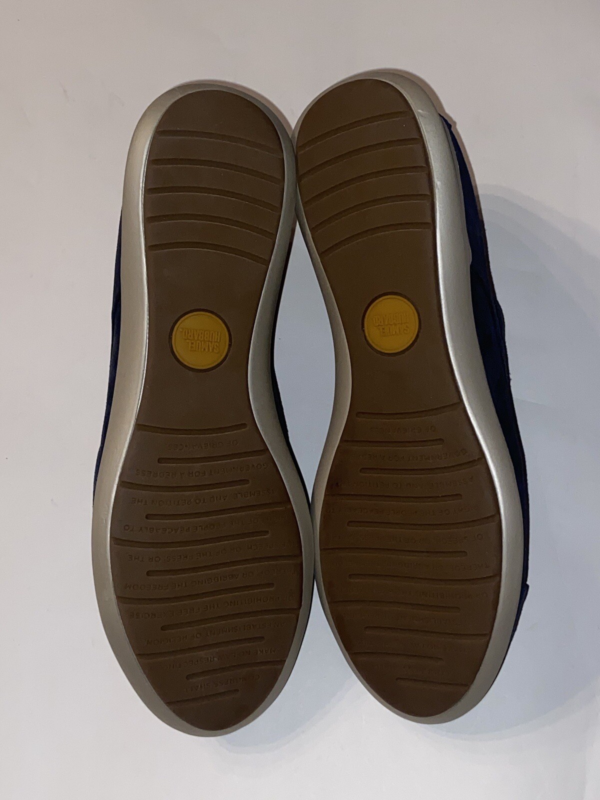 SAOLA Scarpe Samuel Hubbard Freedom da donna 9 5 M blu pelle scamosciata punta piatta Oxford W1200 216