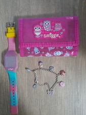 Girls Smiggle bundle - watch, charm bracelet and Wallet