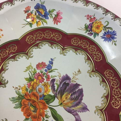 Ciotola di latta vintage 1971 quindi decorata merce-made in England FIORI #951942 - Foto 3 di 5