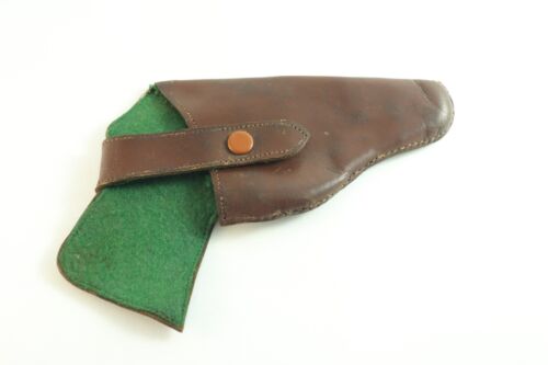Vintage Leather Revolver Holster, Brown & Green Holster Case Original - Picture 14 of 14