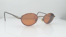 Vintage Parade 1404 Brown Antique Gold Oval Sunglasses FRAMES ONLY