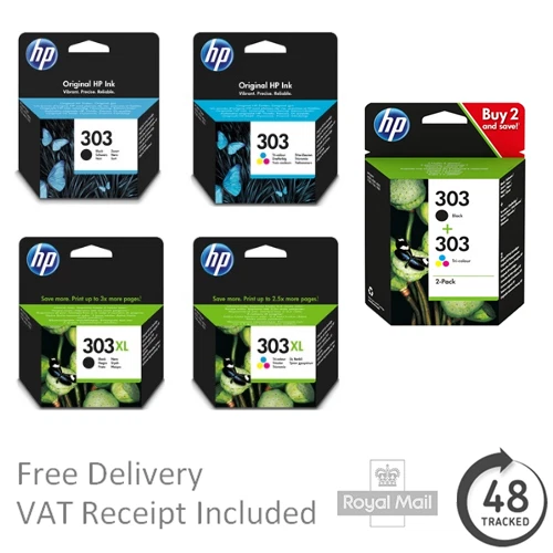 Original HP 303 / 303XL Black & Colour Ink Cartridges - For HP printers