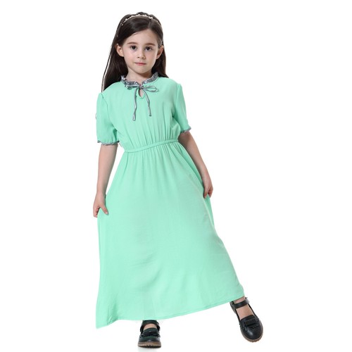 New Muslim Kids Girls Maxi Dress Abaya Girls Robe Islamic Gown Clothing - Picture 32 of 51