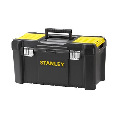 Stanley STST1-75521 Essential 19 Werkzeugkoffer mit Metallverschlüssen, schwarz/gelb, Zoll