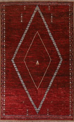 Tribal Geometric Moroccan Berber Oriental Area Rug Handmade Wool Carpet 6x10 ft