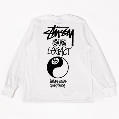STUSSY OUR LEGACY 8 BALL YIN YANG T-SHIRT LONG SLEEVE