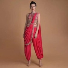 LAUNCHING ETHNIC WEAR GEORGETTE TOP DHOTI WITH DUPATTA FOR FESTIVAL WEAR