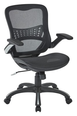 Office Star Riley Ventilated Manager's Office Desk Chair with Breathable Mesh...
