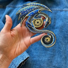 Hand Embroidered Ralph Lauren Polo style Golf Bear Patch   Cocktail Drink, Club
