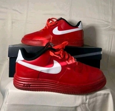 Nike Lunar Force 1 NS Premium University Red Low Top Red/White 629970-600 Size 9
