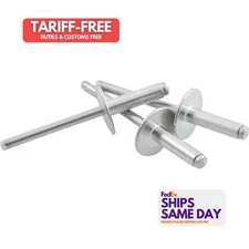 Allstar ALL18153, Set of 250 Natural Aluminum Lg Hd Rivet 250Pk Silver Performan