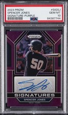 2023 PANINI PRIZM SIGNATURES PURPLE PRIZM #SIGSJ SPENCER JONES 34/99 PSA 10