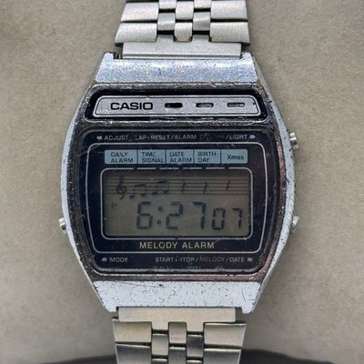 Casio Melody Alarm Watch M-1230 Vintage Module 82 Japanese Made