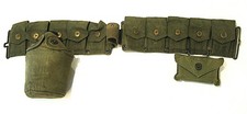 US M1 Garand Ammo 10 Pocket Cartridge Belt, Canteen, Bandage Pouch #3