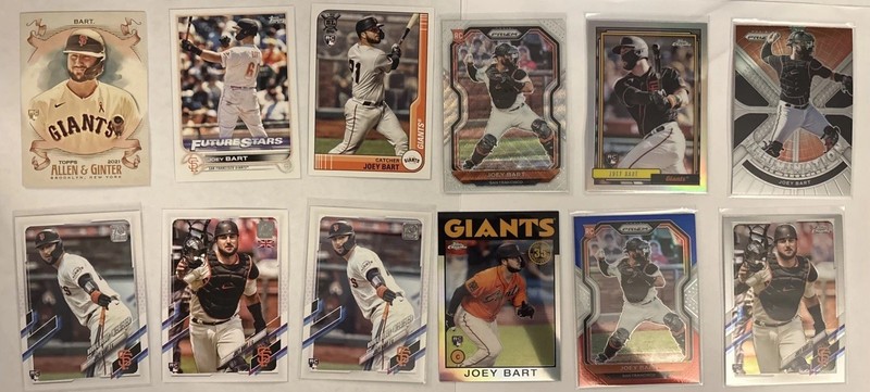 Joey Bart 19 Card Lot 15 Rookie Cards Insert Base Parallel Giants