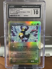 CGC 10 Team Aqua’s Seviper 17/95 EX Team Magma v Aqua Rev Holo Pokémon 2004 POP9