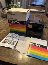 Polaroid SONAR OneStep Pronto Land Camera with Box  Manual - SX-70 - Untested