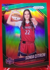 2025 Panini Prizm WNBA Green Prizm Sonia Criton #148 Washington Mystics