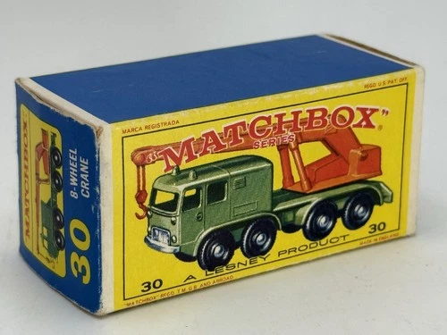 Matchbox Lesney Original BOX ONLY No. 30c  8-Wheel Crane 1965 Free Shipping