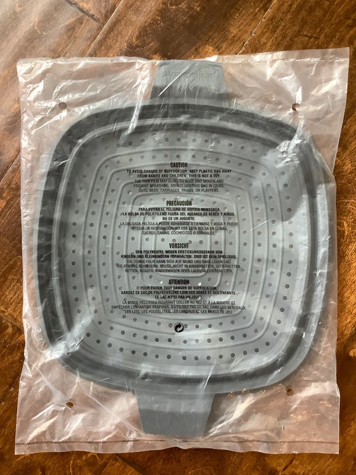 Colador colador de silicona plegable Pampered Chef nuevo #100431 Foto 2 de 3