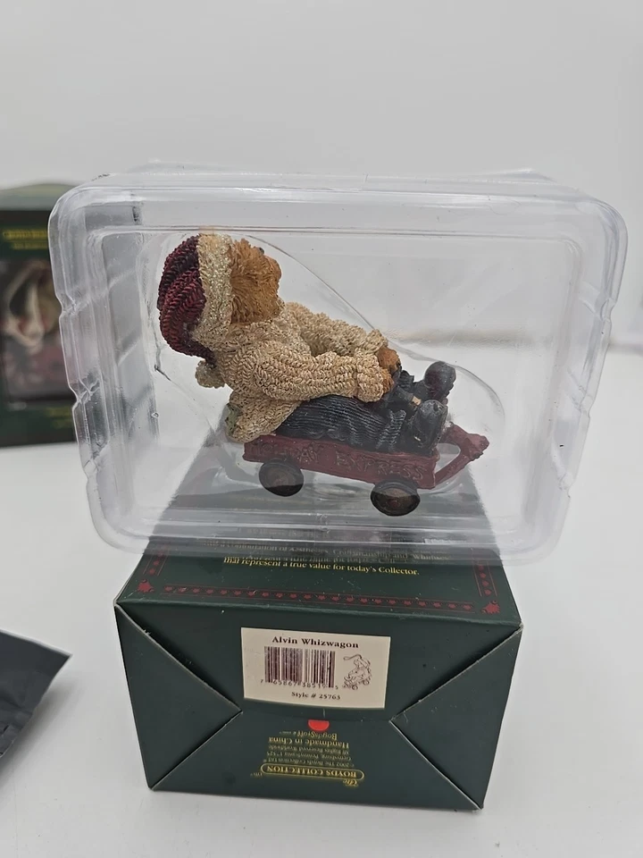 Boyds Bears Holiday Figurine Ornaments Bearstone Lot Of 3 Red Dot w/ Boxes - Image 4 of 4