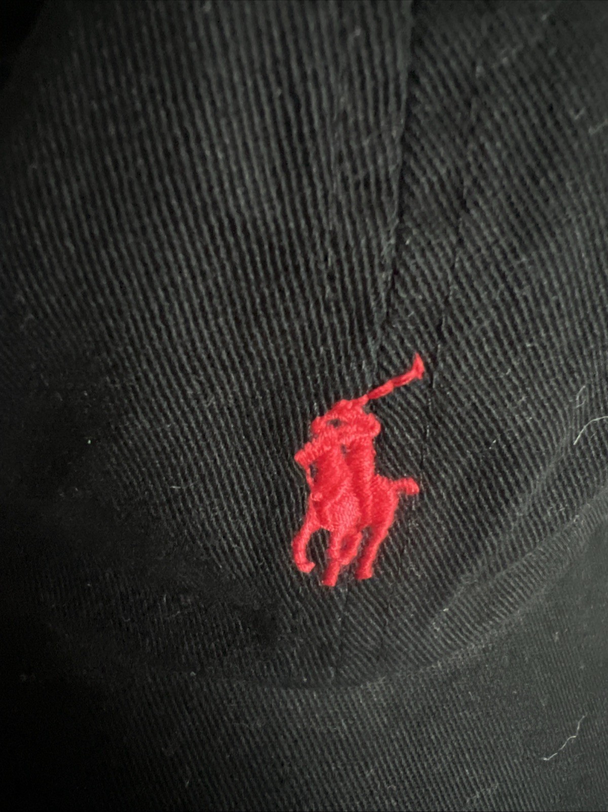 Ralph Lauren Polo Cappello Berretto Strap Back Nero Rosso Pony Logo 2 4 Bambini Ragazzi Giovani