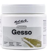 Mont Marte Premium Gesso Universal Primer 16.9oz 500ml , Suitable for Acrylic