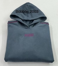 Puma Women's Long Sleeve Fleece Kangaroo Pocket Hoodie, Blue, Size L