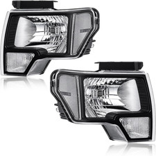 Headlights For 2009-2014 Ford F150 Pickup F-150 2010 2011 2012 2013 Clear Reflec