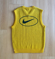 Nike x Supreme Yellow/Green Knit V-Neck Sleev...