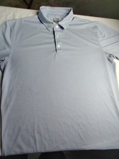 Callaway Polo Men's XL Blue Striped Short Sleeve Moisture Wicking Golf Course