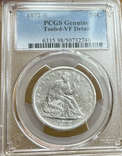 1872-S Liberty Seated Half Dollar 50C PCGS VF Detail
