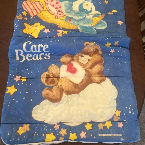 Vtg 1984 Care Bears Sleeping Bag "Drifting Off to Dreamland" American Greeting - Picture 3 of 16