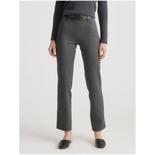 Quince Ultra Stretch Straight Leg 4 Pocket Ponte Pants Charcoal XL Petite Career