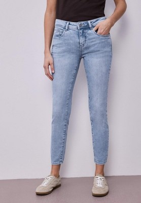 Street One - Damen Jeans Hose YORK im Slim Fit - Farbe: light blue random wash