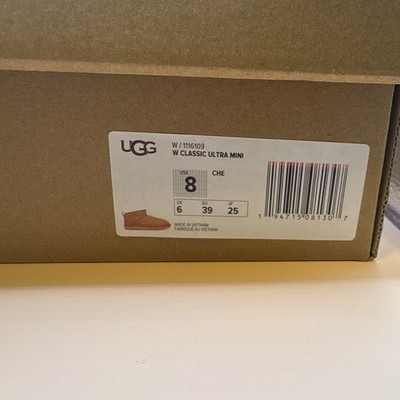 UGG Classic Ultra Mini Women s Brown Suede Shearling Lined Bootie US 8