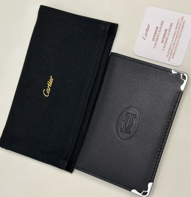 Cartier MUST DE CARTIER カードホルダーレザー 黒 Pre Order Cartier Must de Cartier Black Leather Card Holder Wallet