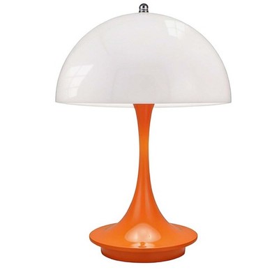 Avizar LED Pilzlampe Touch Wiederaufladbar USB-C Anschluss für Schreibtisch Orange